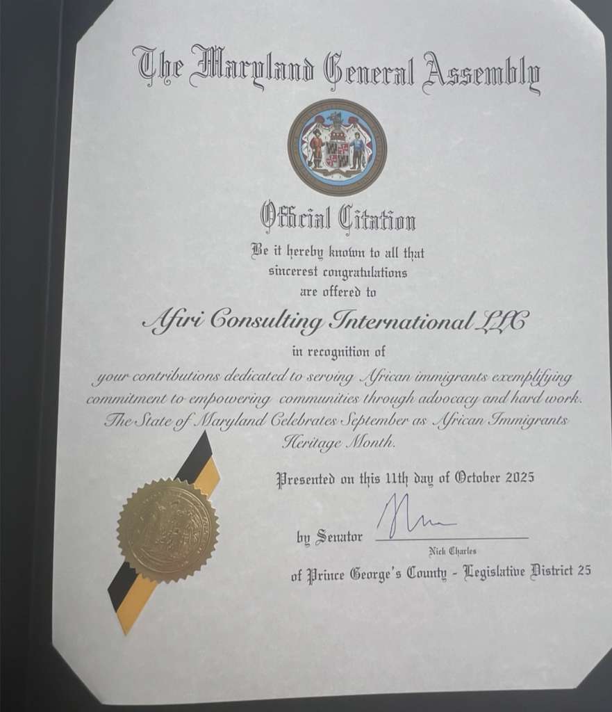 Maryland General Assembly Official Citation